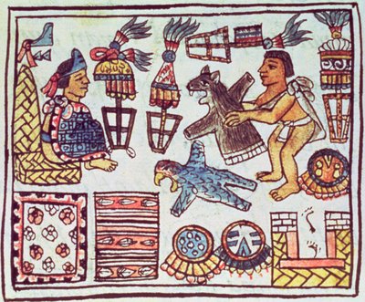 Montezuma II Receiving Tributes by Spanish School